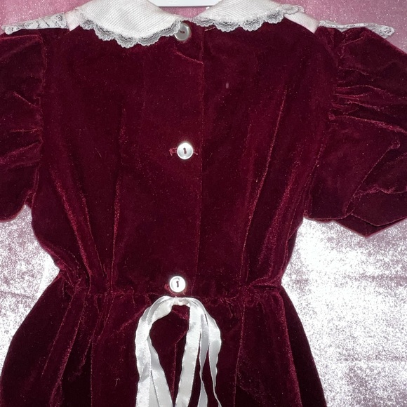 Vintage short stuff maroon lace dress - Picture 7 of 10